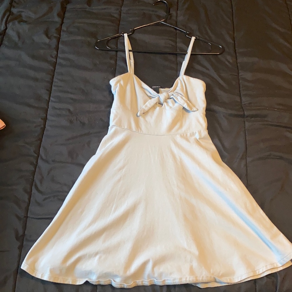 Pale blue dress